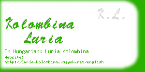 kolombina luria business card